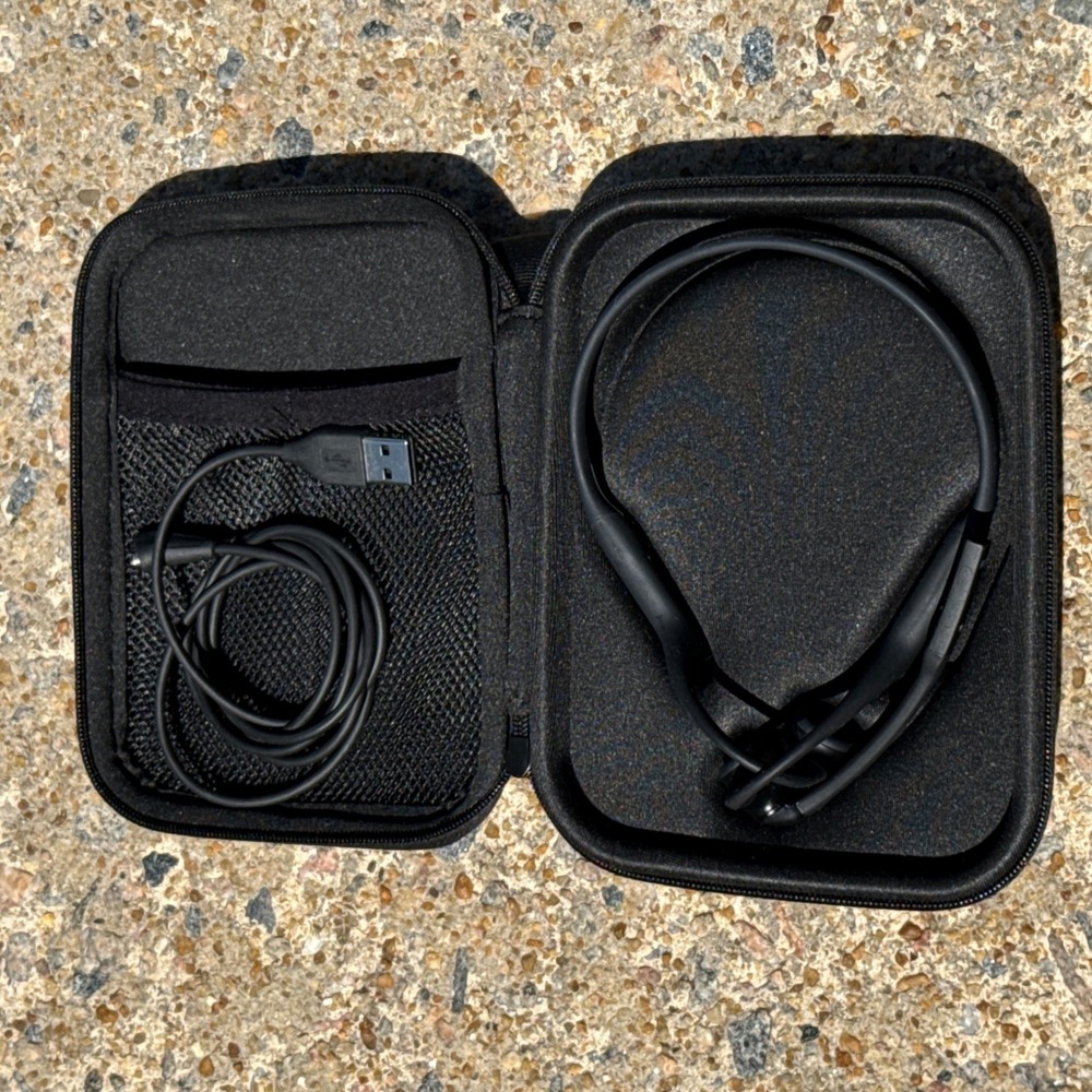 SHOKZ OPENCOMM C102 Bone Conduction Bluetooth Headset w/ Boom Mic Black